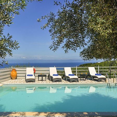 فيلا Lioniskari Seaviews - Paxoi'S Private Pool Oasis Porto Ozias المظهر الخارجي الصورة