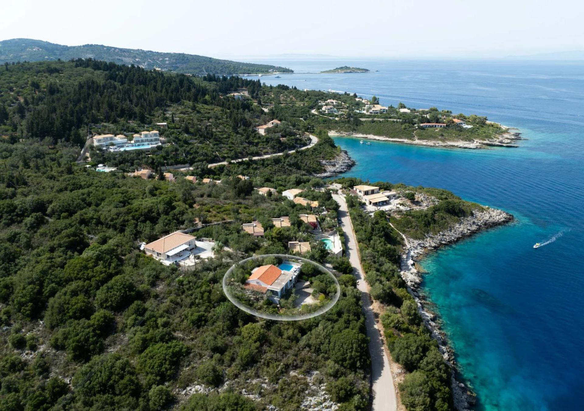 فيلا Lioniskari Seaviews - Paxoi'S Private Pool Oasis Porto Ozias المظهر الخارجي الصورة