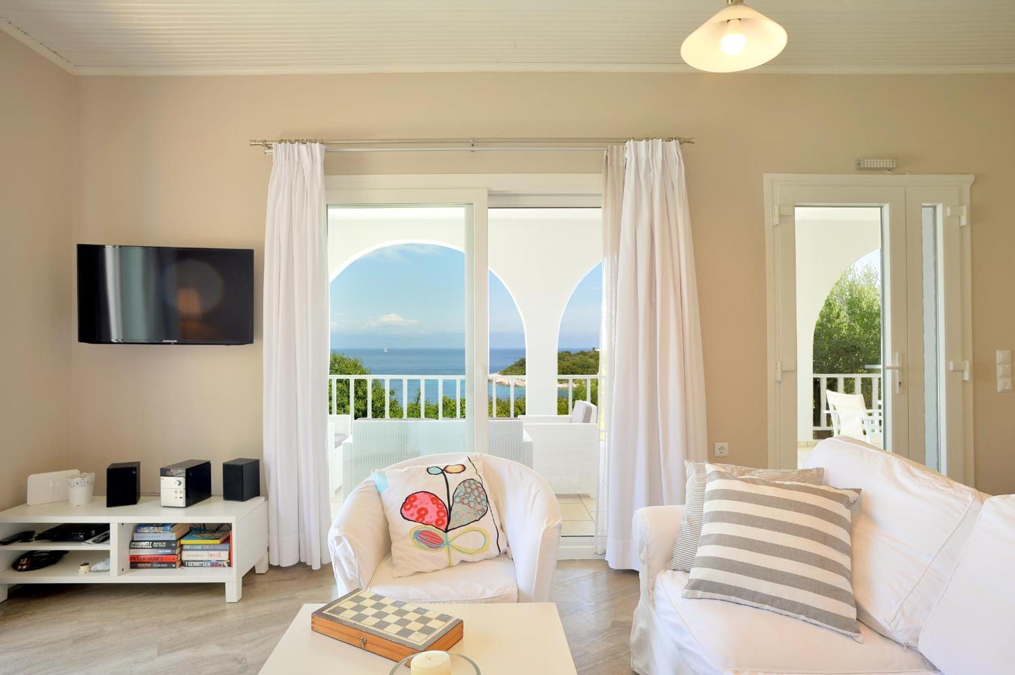 فيلا Lioniskari Seaviews - Paxoi'S Private Pool Oasis Porto Ozias المظهر الخارجي الصورة